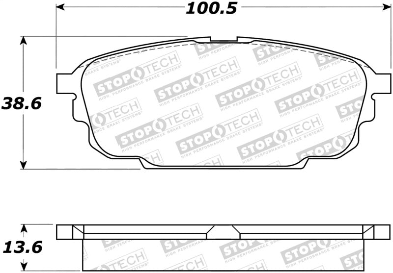StopTech Premium Ceramic Rear Brake Pads - 308.08920 Stoptech
