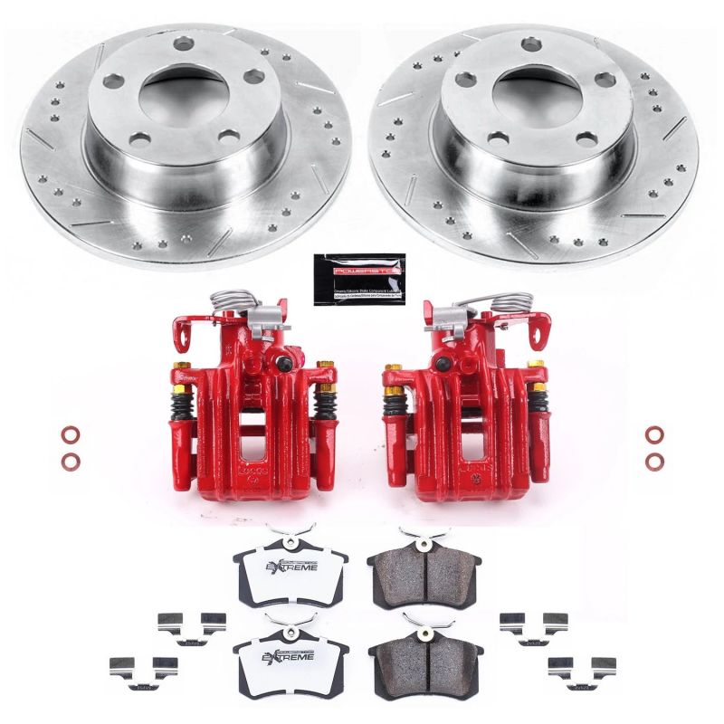 Power Stop 99-04 Audi A6 Quattro Rear Z26 Street Warrior Brake Kit w/Calipers PowerStop