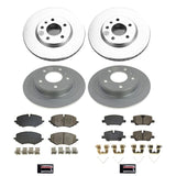 Power Stop 21-22 Chevrolet Trailblazer Front & Rear Z17 Coated Brake Kit