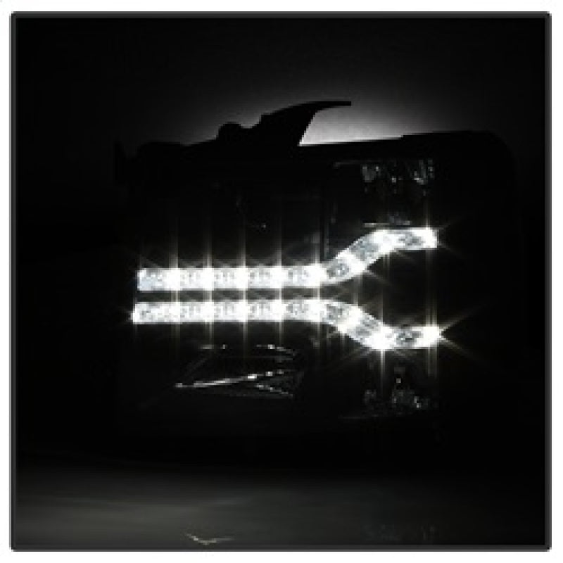 Spyder Chevy Silverado 1500 07-13 V2 Projector Headlights - LED DRL - Black PRO-YD-CS07V2-DRL-BK SPYDER