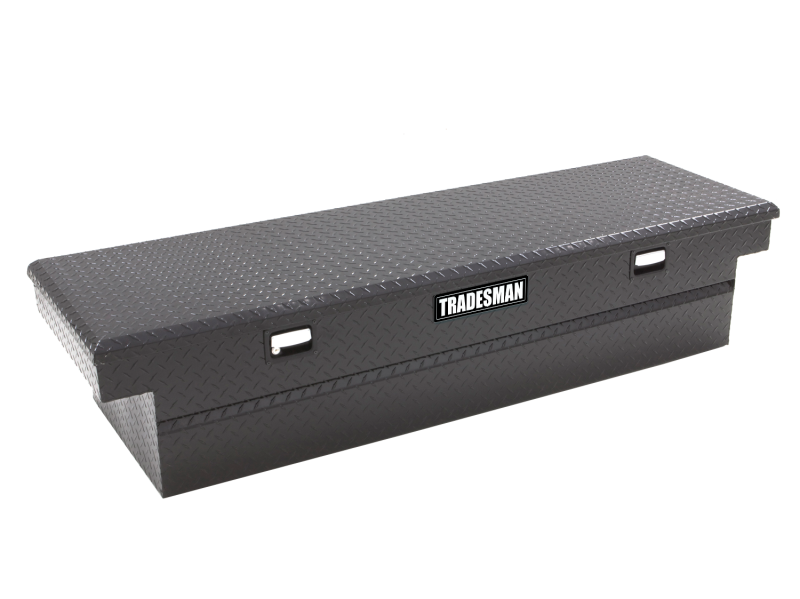 Tradesman Aluminum Single Lid Cross Bed Truck Tool Box (71in.) - Black Tradesman