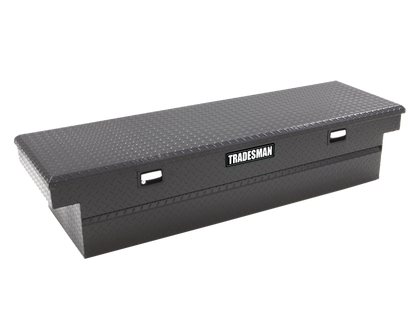 Tradesman Aluminum Single Lid Cross Bed Truck Tool Box (71in.) - Black Tradesman
