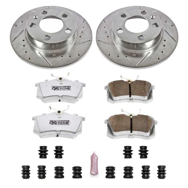 Power Stop 98-10 Volkswagen Beetle Rear Z26 Street Warrior Brake Kit PowerStop