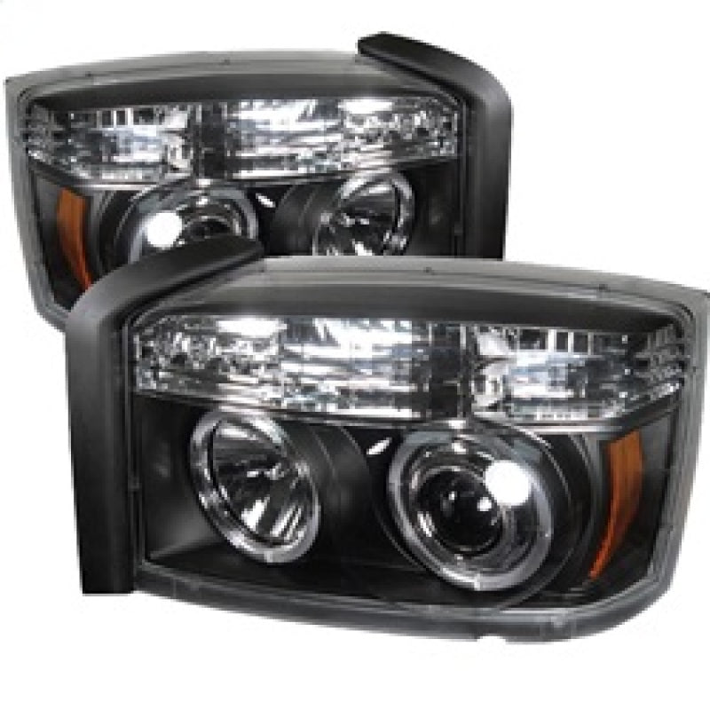 Spyder Dodge Dakota 05-07 Projector Headlights LED Halo Black High H1 Low H1 PRO-YD-DDAK05-BK SPYDER