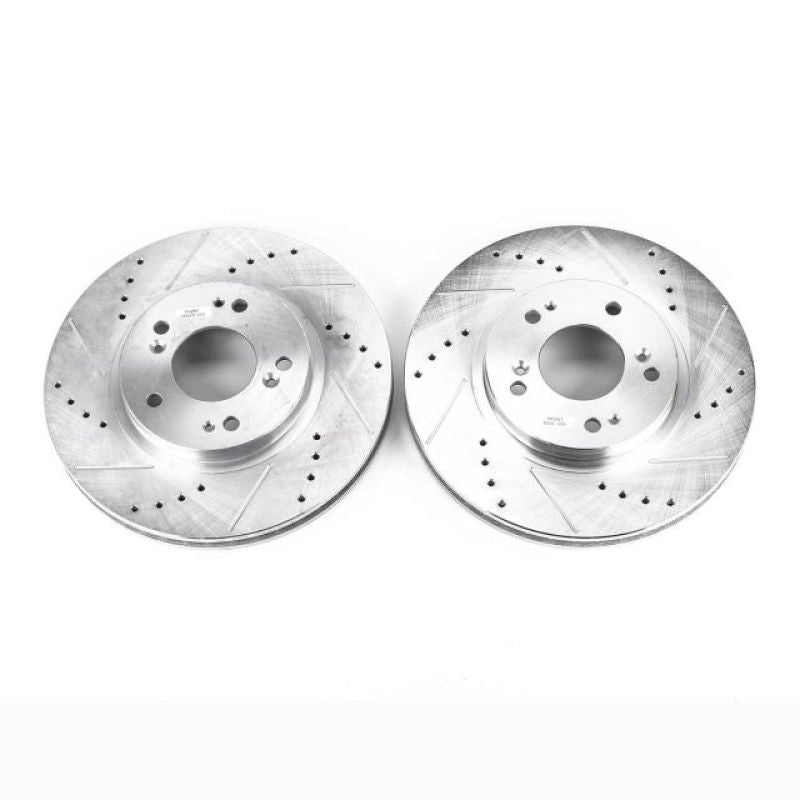 Power Stop 04-08 Mitsubishi Endeavor Front Evolution Drilled & Slotted Rotors - Pair PowerStop