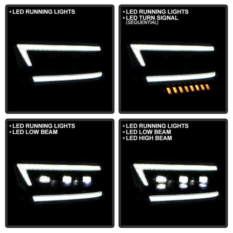 Spyder 19-22 Dodge Ram 2500/3500 (Halogen Model Only) Proj. Headlights (PRO-YD-DR19HDHALAP-SEQ-BK) SPYDER