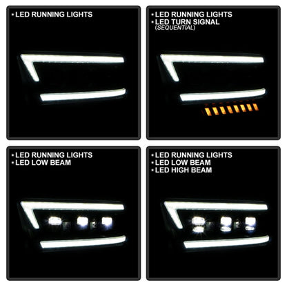 Spyder 19-22 Dodge Ram 2500/3500 (Halogen Model Only) Proj. Headlights (PRO-YD-DR19HDHALAP-SEQ-BK) SPYDER