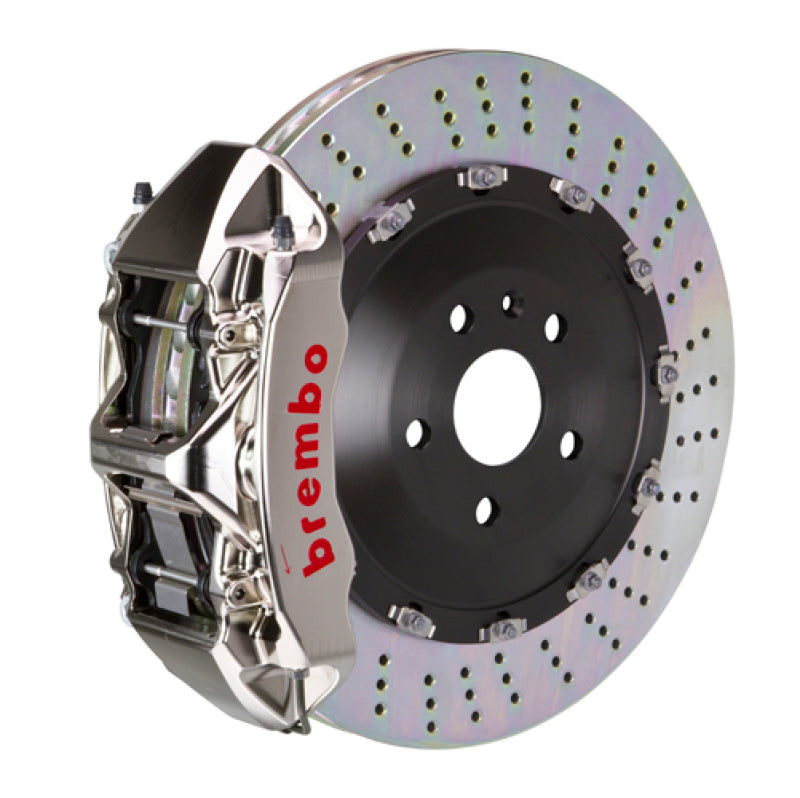 Brembo 08-14 C63 AMG (Excl. Black Series) Fr GTR BBK 6 Pist Billet 405x34 2pc Rotor Drilled- Nickel Brembo