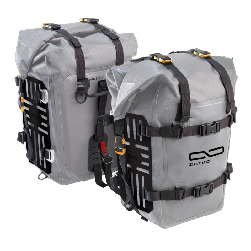 Giant Loop MotoTrekk Panniers 50L - Gray/Black