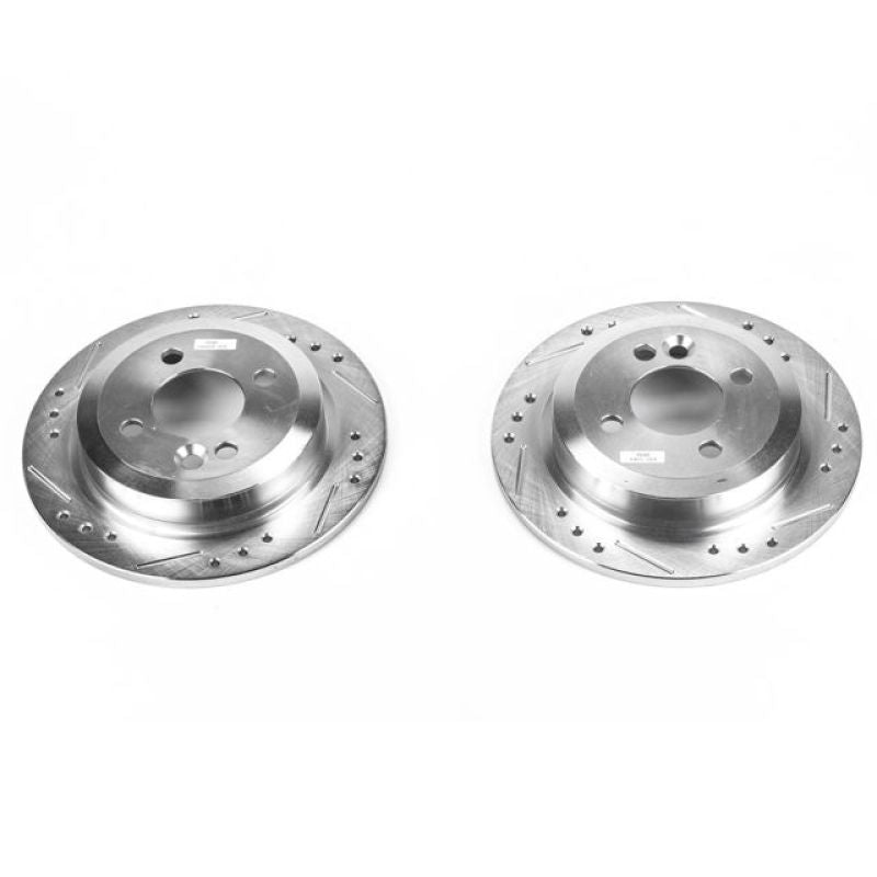 Power Stop 02-06 Mini Cooper Rear Evolution Drilled & Slotted Rotors - Pair PowerStop