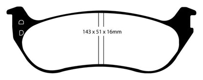 EBC GreenStuff Rear Brake Pads - DP61805 EBC