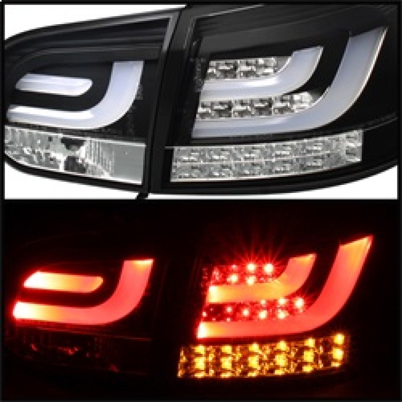 Spyder Volkswagen Golf/GTI 10-13 G2 Type With Light Bar LED Tail Lights Black ALT-YD-VG10-LED-G2-BK SPYDER