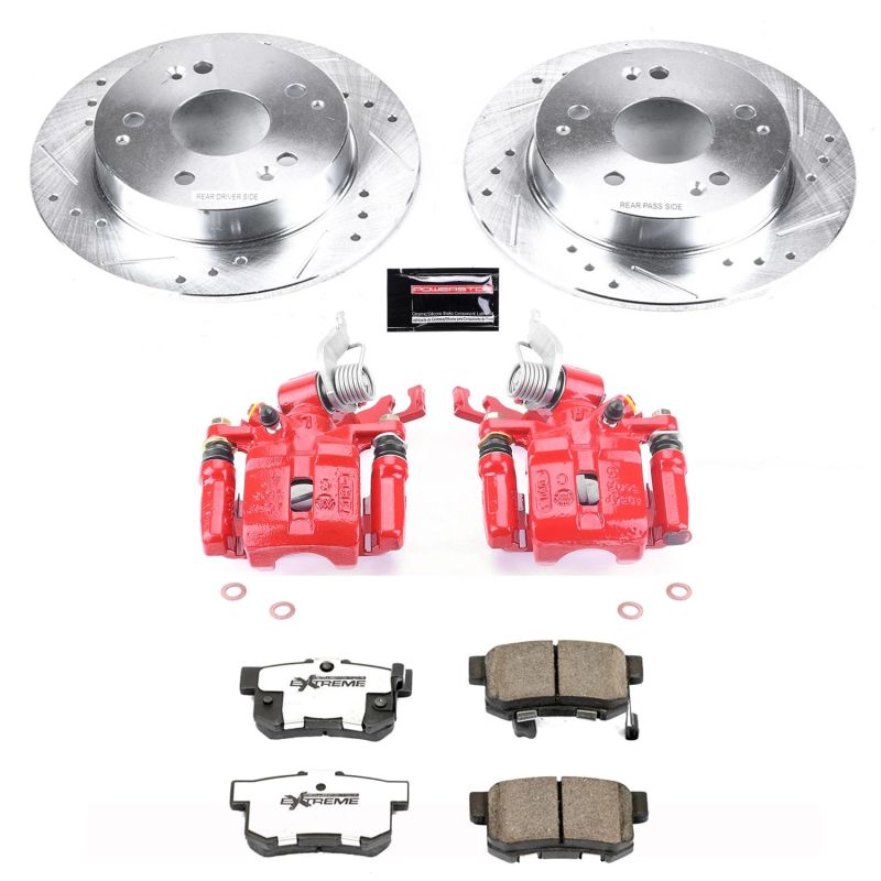 Power Stop 98-02 Honda Accord Rear Z26 Street Warrior Brake Kit w/Calipers PowerStop