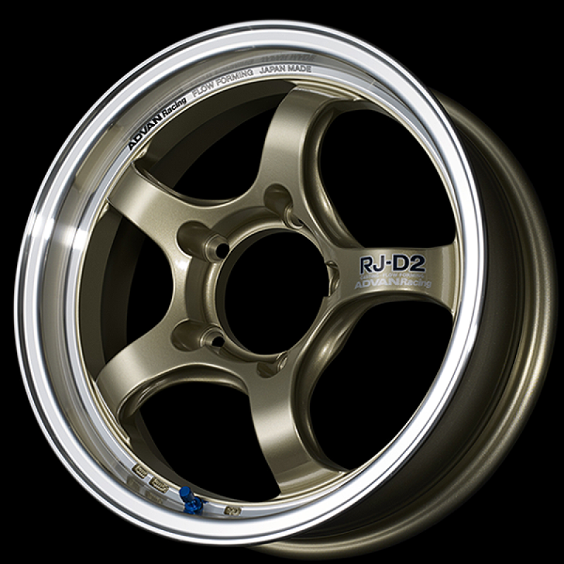 Advan RG-D2 15x5.5 / +45 Offset / 4-100 / 63mm Bore / Machining & Champagne Gold