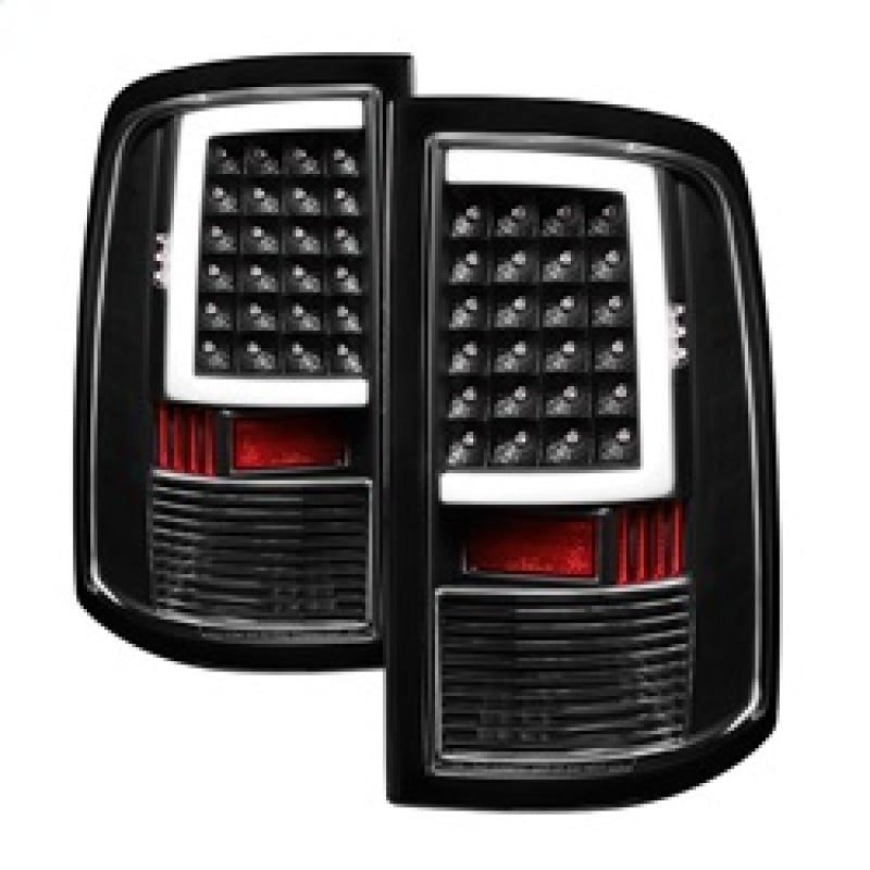 xTune 09-18 Dodge Ram 1500 (Incandescent Model) LED Tail Lights - Blk (ALT-ON-DR09-LBLED-BK) SPYDER