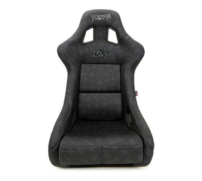 NRG FRP Bucket Seat (Large) Prisma Edition w/ Orange Pearlized Back - Spooky Edition (Spiders/Bats)