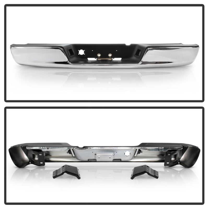 xTune 02-08 RAM 1500/03-09 2500/3500 OEM Style Steel Rear Bumper - Chrome (RB-DR02-SET-C) SPYDER