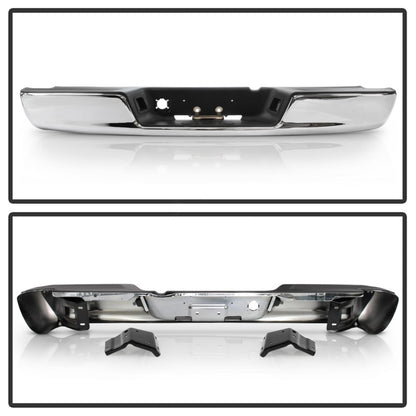 xTune 02-08 RAM 1500/03-09 2500/3500 OEM Style Steel Rear Bumper - Chrome (RB-DR02-SET-C) SPYDER