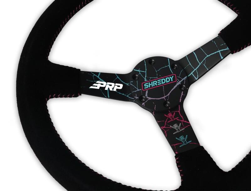 PRP Shreddy Flat Deep Dish Steering Wheel - Cracked SHRDYG254