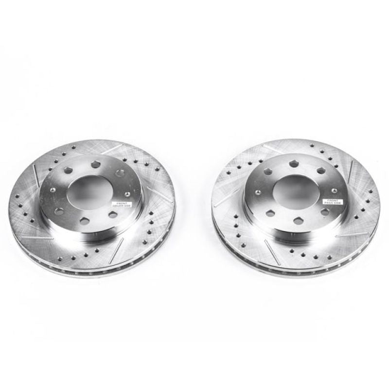 Power Stop 91-93 Eagle GTX Front Evolution Drilled & Slotted Rotors - Pair PowerStop