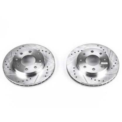 Power Stop 91-93 Eagle GTX Front Evolution Drilled & Slotted Rotors - Pair PowerStop