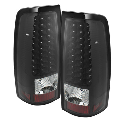 Xtune 03-06 Silverado 1500/2500 (Will Not Fit Stepside) LED Tail Lights Black ALT-ON-CS03-LED-BK SPYDER