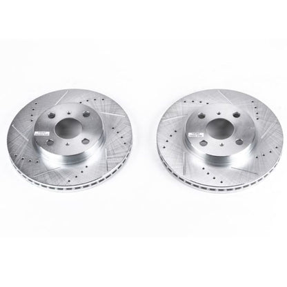 Power Stop 04-06 Scion xA Front Evolution Drilled & Slotted Rotors - Pair PowerStop