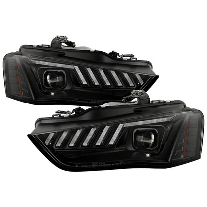 Spyder 13-16 Audi A4/S4 Halogen Model Only High-Power LED Headlights - Black PRO-YD-AA413HALAP-BK SPYDER