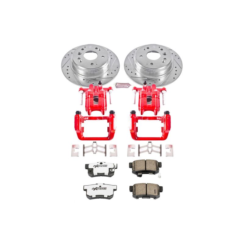 Power Stop 04-08 Acura TL Rear Z26 Street Warrior Brake Kit w/Calipers PowerStop