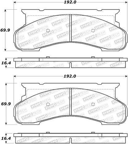 StopTech Premium Ceramic Brake Pads - 308.04501 Stoptech