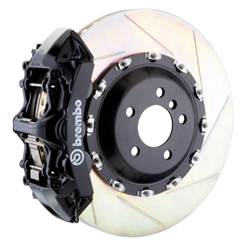 Brembo 03-13 Flying Spur Front GT BBK 6 Piston Cast 411x34 2pc Rotor Slotted Type1 -Black Brembo