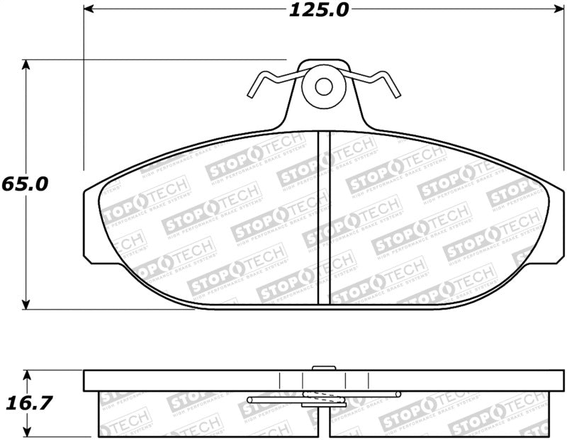 StopTech Premium Ceramic Front Brake Pads - 308.05650 Stoptech