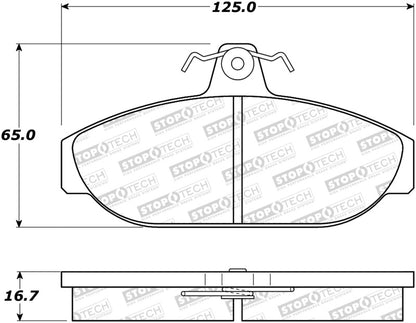 StopTech Premium Ceramic Front Brake Pads - 308.05650 Stoptech