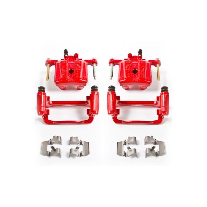 Power Stop 06-12 Mitsubishi Eclipse Rear Red Calipers w/Brackets - Pair PowerStop