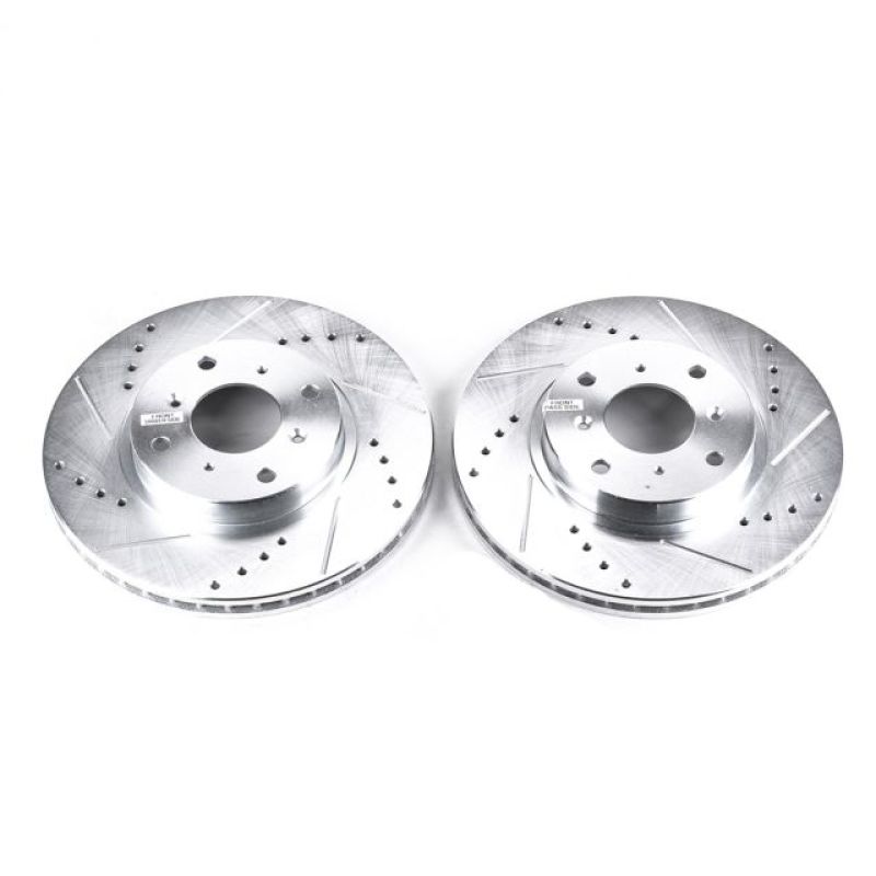 Power Stop 93-96 Honda Prelude Front Evolution Drilled & Slotted Rotors - Pair PowerStop