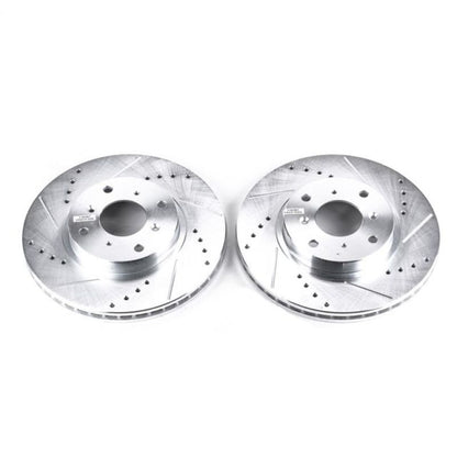 Power Stop 93-96 Honda Prelude Front Evolution Drilled & Slotted Rotors - Pair PowerStop