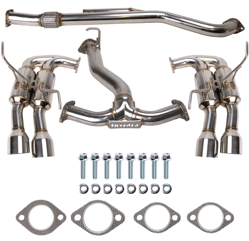 Invidia 2022+ Subaru WRX Gemini Single Layer Quad Stainless Steel Tip Cat-Back Exhaust Invidia