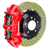 Brembo 08-16 R8 4.2/5.2 (CC Brake Eqpt) Rr GT BBK 6Pis Cast 380x32 2pc Rotor Drilled-Red