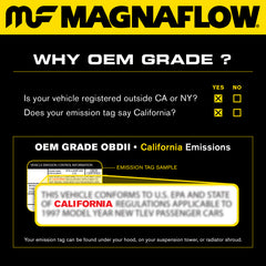 MagnaFlow Conv Univ 2.5in Inlet/Outlet Center/Center Oval 12in Body L x 7in W x 16in Overall L