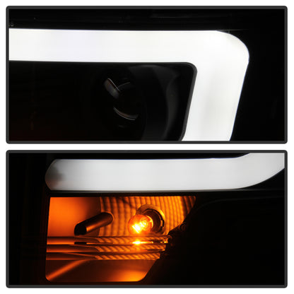 Spyder Ford F150 09-14 Halogen Light Bar Projector Headlights Black PRO-YD-FF15009PL-BK SPYDER