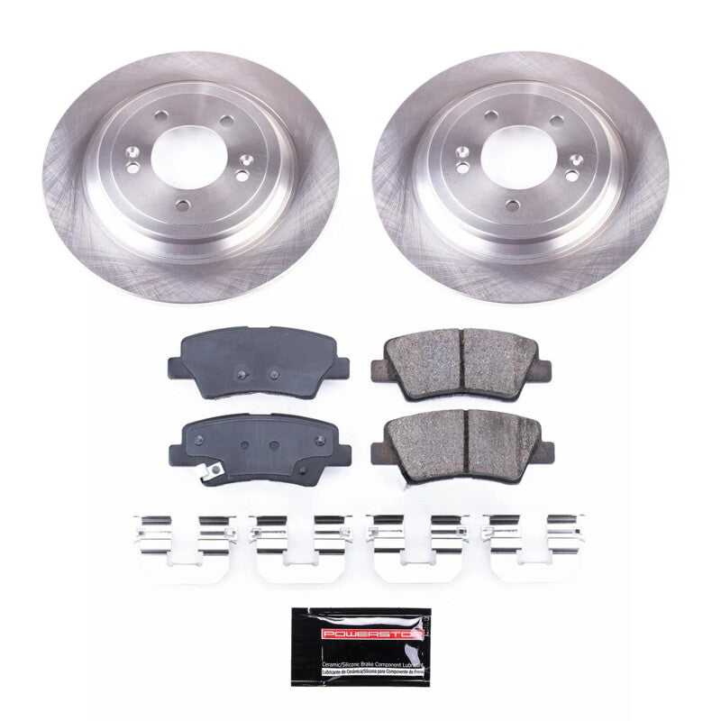 Power Stop 17-22 Kia Sportage Rear Semi-Coated Rotor Kit PowerStop