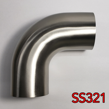 Load image into Gallery viewer, Stainless Bros 3in SS321 90 Deg Mandrel Bend Elbow - 1.5D Radius 16GA/.065in Wall (Leg)