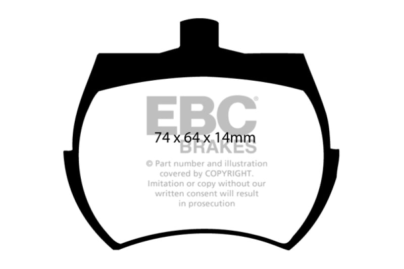 EBC YellowStuff Front Brake Pads - DP4127R EBC