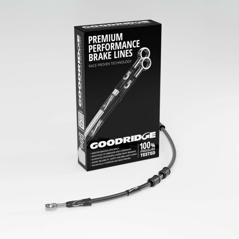 Goodridge 17-20 HD FLTR Multi Model +10in Clutch Line Kit - Black