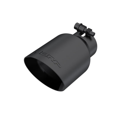 MBRP Universal 4in OD Dual Wall Angled 2.5in Inlet 8in Lgth Exhaust Tip - Black - T5123BLK MBRP