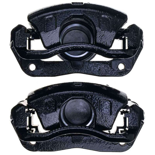 Power Stop 02-04 Honda CR-V Front Black Caliper - Pair w/Bracket PowerStop