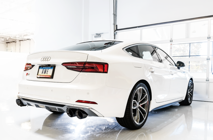 AWE Tuning Audi B9 S4 Touring Edition Exhaust - Non-Resonated (Black 102mm Tips) AWE Tuning