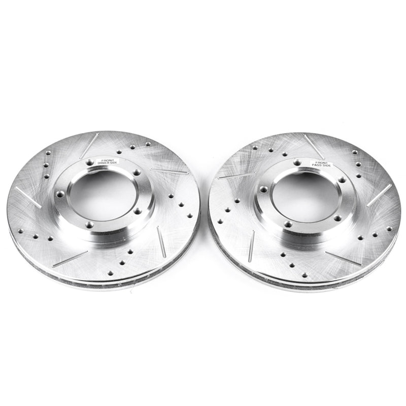 Power Stop 95-04 Toyota Tacoma Front Evolution Drilled & Slotted Rotors - Pair PowerStop