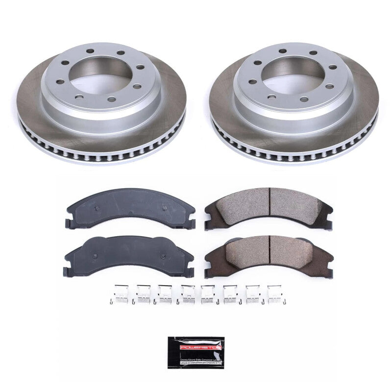 Power Stop 17-18 Ford E-450 Super Duty Rear Semi-Coated Rotor Kit PowerStop