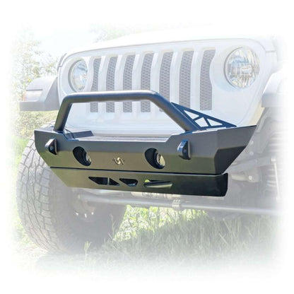 Turn Offroad 07-25 Jeep JK/JL/JT Front Bumper w/ Bolt-On Bull Bar & Skid Plate
